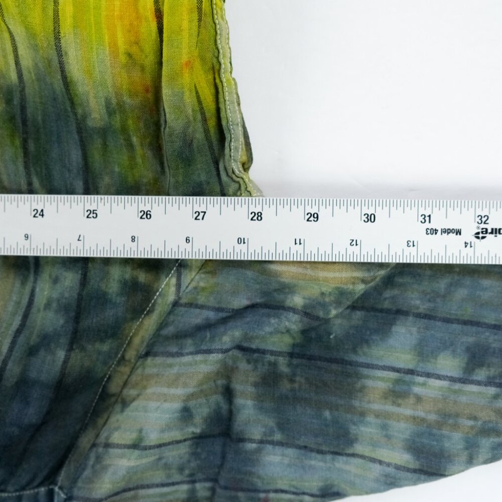 Jos A Bank Linen Shirt 2XL Short Sleeve Button Up Custom Tie Dye Fire Linen Men - Picture 4 of 5